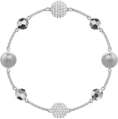 Bracelet Swarovski 5437865 Remix en métal gris avec perles - Pour femme