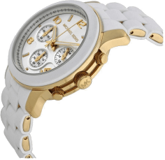 Montre Michael Kors Runway MK5145 bracelet silicone blanc