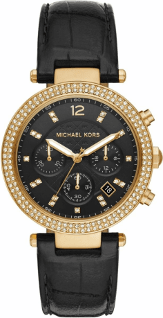 Montre Michael Kors Parker MK6984 Bracelet en cuir noir