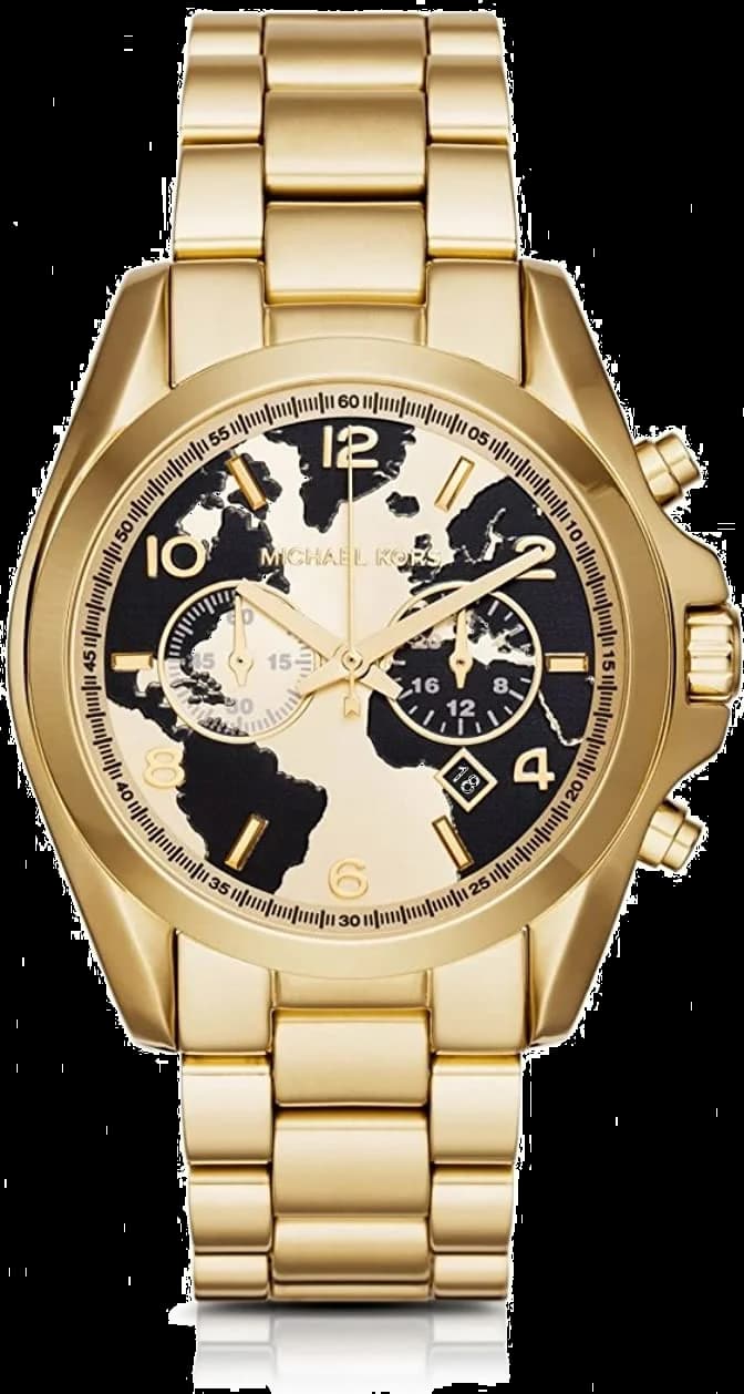 Montre Femme Michael Kors MK6272 Bradshaw Chronographe Cadran Doré Acier Inoxydable