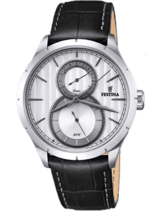 Montre Festina F16892/1 avec Cadran Noir et Bracelet Cuir