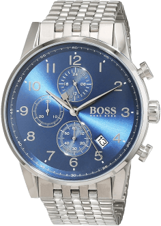Montre Homme Hugo Boss 1513498 Chronographe Acier Cadran Bleu Électrique