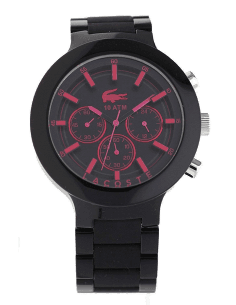 Montre Lacoste 2010771 Bornéo Noir pour Homme - Cadran 44mm