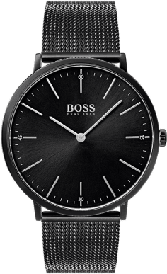 Montre Homme Hugo Boss Horizon 1513542 Extra-Plate Noire Maille Milanaise