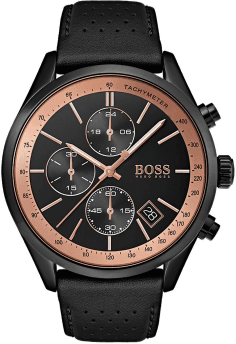 Montre Homme Hugo Boss 1513550 Chronographe Cadran Marron Boîtier Noir
