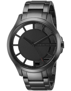 Montre Homme Armani Exchange AX2188 Cadran Transparent Noir Acier