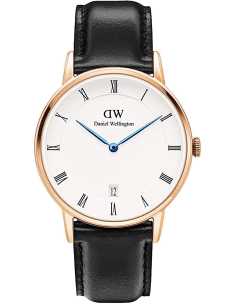 Montre Daniel Wellington DW00100092 Dapper 34mm Bracelet Cuir Noir
