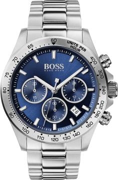 Montre Homme Hugo Boss 1513755 Chronomètre Sport Cadran Bleu Acier