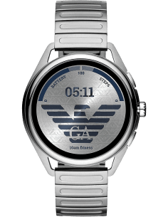 Montre Connectée Hybride Emporio Armani Connected ART5026 - Cadran et bracelet acier argenté - 44mm