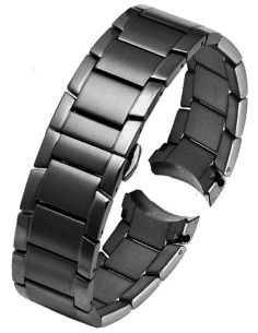 Bracelet acier inoxydable noir 22mm pour montre Emporio Armani AR2453