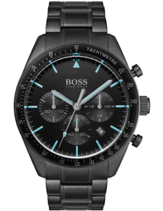 Montre Homme Hugo Boss Trophy Black 1513675 - Chronographe Noir Acier