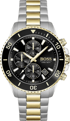 Montre Homme Hugo Boss Admiral 1513908 Chronographe Bicolore Acier/Or Cadran Noir