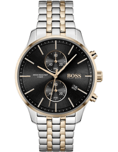 Montre Homme Hugo Boss Associate 1513840 Chronographe Acier Bicolore Argent/Or Rose