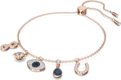 Bracelet Swarovski 5497668 Symbolic à breloques en métal or rose pour femme