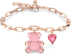 Bracelet Swarovski Teddy ours en métal plaqué or rose