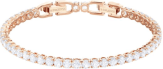 Bracelet Swarovski Tennis Deluxe 5464948 pour Femme, Métal Plaqué Or Rose