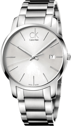 Montre Calvin Klein City K2G2G146 pour Homme, Cadran et Bracelet Acier Argent