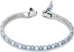 Bracelet de montre Swarovski Tennis Deluxe 5536469 - Blanc et Bleu Rhodié pour Femme