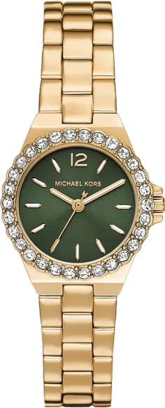 Montre Michael Kors Lennox MK7395 cadran vert bracelet en acier inoxydable doré