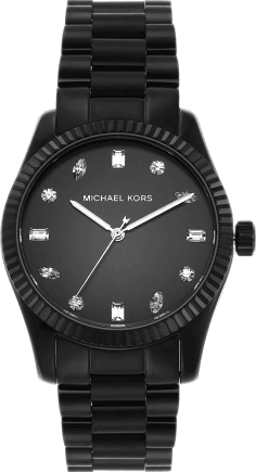 Montre Michael Kors MK7442 en Acier Inoxydable avec Cadran Noir Pavé de Cristaux