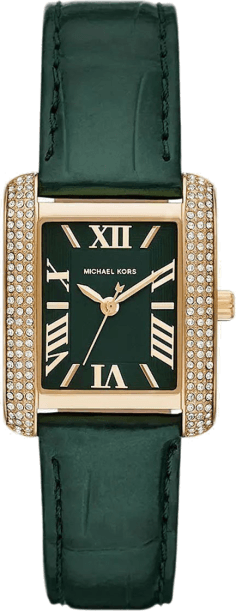 Montre femme Michael Kors Emery MK4697 cadran vert et bracelet en cuir vert
