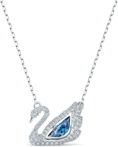 Collier Swarovski Dancing Swan pendentif cygne en métal rhodié