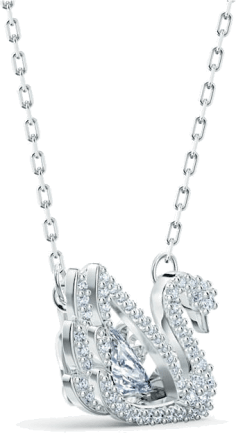 Collier Swarovski Dancing Swan pendentif cygne en métal rhodié