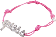 Bracelet Guess en nylon ajustable pour femme, logo incrusté de zirconium