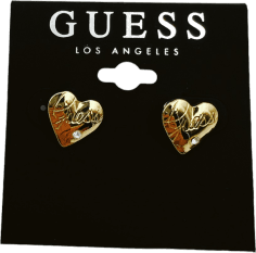 Boucles d'oreilles Guess coeur en or plaqué avec zircon, référence 109791, pour femme