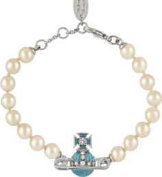 Bracelet à perles Vivienne Westwood épingle bas relief