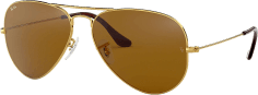 Lunettes de soleil Ray-Ban Aviator Metal RB3025 001/33 dorés verres marron