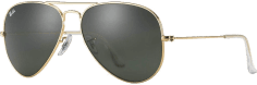 Lunettes de soleil Ray-Ban Aviator Large RB3025 W3234 en métal doré verres verts