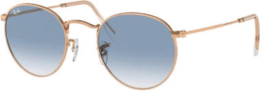 Lunettes de soleil Ray-Ban Round Metal RB3447 9202/3F Rondes dorés or rose