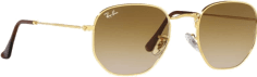 Lunettes de soleil Ray-Ban Hexagonal Flat Lenses RB3548 001/51 marron dégradés