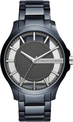 Montre Homme Armani Exchange AX2401 en Acier Inoxydable Bleu à Cadran Transparent