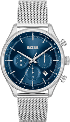 Montre Homme Hugo Boss Gregor 1514052 Cadran Bleu Bracelet Acier Inoxydable
