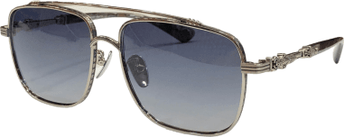 Lunettes de soleil Chrome Hearts CBEATH II forme carée en métal