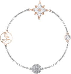 Bracelet Swarovski 5494886 Remix étoile multicolore en métal plaqué or rose pour femme