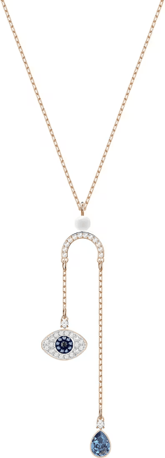 Collier Swarovski Duo Symbolica Evil Eye 5425861 en métal plaqué or rose pour femme