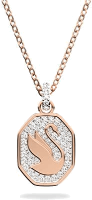 Collier Swarovski Signum 5621106 pour Femme en or rose plaqué et cristaux blancs