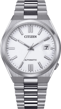 Montre Citizen NJ0150-81A Automatique Homme - Cadran Blanc et Bracelet Acier