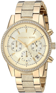 Montre Michael Kors MK6597 Ritz Chronographe Dorée Cadran Champagne