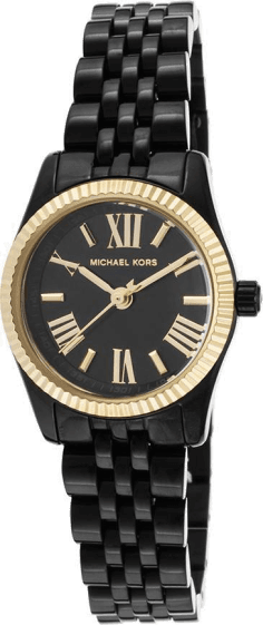 Montre Michael Kors MK3299 Lexington en Acier Noir à Lunette Cannelée