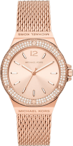 Montre Michael Kors Lennox MK7336 cadran or rose bracelet en maille milanaise
