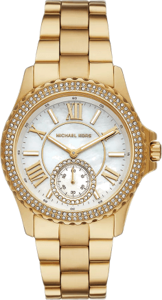 Montre Michael Kors Everest MK7401 pour Femme, Cadran Nacre, Bracelet Acier Doré