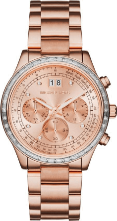 Montre Femme Michael Kors MK6204 Chronomètre en Acier Or Rose et Argent