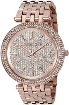 Montre Michael Kors MK3439 en Acier Or Rose avec Lunette Sertie de Brillants