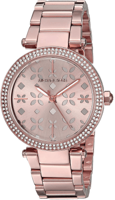 Montre Michael Kors MK6470 en Acier Or Rose à Motifs Floraux