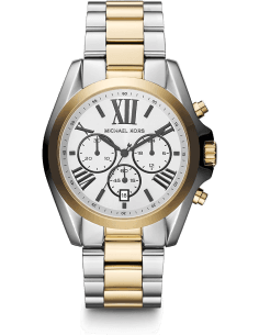 Montre Femme Michael Kors Bradshaw MK5855 - Chronographe Acier Bicolore Argent/Or