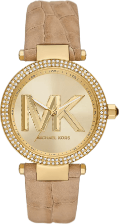 Montre Michael Kors Parker MK4725 en cuir structuré beige